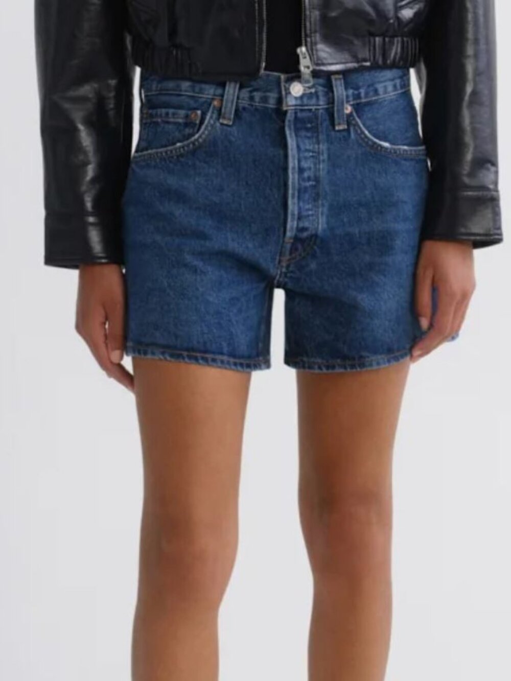 Agolde Women's Jean Shorts Size 28 Parker Long Short Retail $158